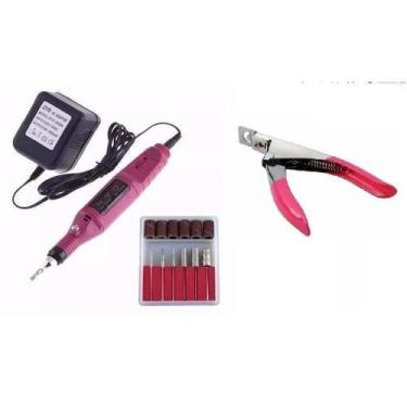 Imagem de Lixadeira Elétrica + Alicate Corta Tips Para Unhas Em Gel - BCS BORA C