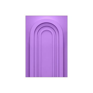 Imagem de Painel De Festa Vertical 1,50 x 2,20 - Efeito Arco Portal Curvas Roxo 