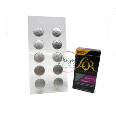 Imagem de Suporte Acrílico 10 Porta Cápsulas Café Expresso Nespresso - ACRIJOY