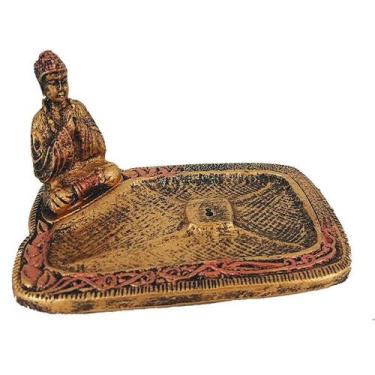 Imagem de Incensário Pratinho Buda + Incenso Massala Nag Champa Satya 13058 - Ma