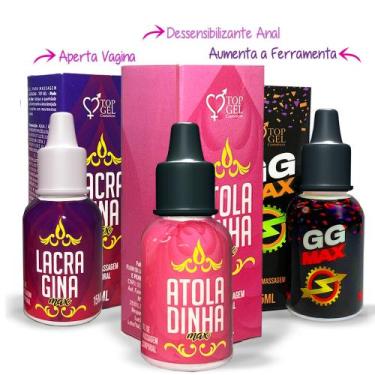 Imagem de Sex shop Kit 3  Produtos Eróticos Top Gel sexy shop lubrificante sexua