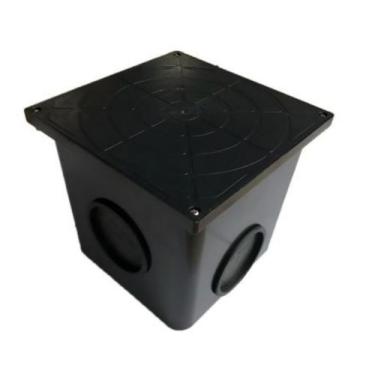 Imagem de Caixa De Passagem E Inspeção De Esgoto - Preta - 9 Litros - Hidrovalco