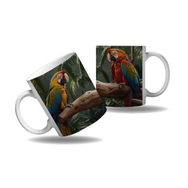 Imagem de Caneca Presente Aves Coloridas Araras Cores Zoo Pássaros 3 - Enjoy Sho