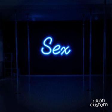 Imagem de luminaria letreiro Neon Led Sex 100x60 luminoso decoração p/ selfie - 