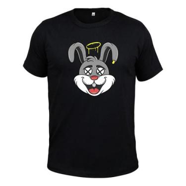 Imagem de Camiseta Plus Size Unissex Malha 30.1 Coelho Bolado - Surprass, Preto,