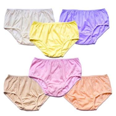 Imagem de Kit 06 Calcinha Calçola Para Senhoras Xg Plus Size Confortável - Merca