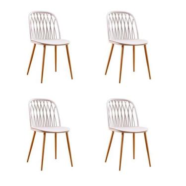 Imagem de Kit 4 Cadeiras Jnatar Ariane Nude Polipropileno - Rivatti