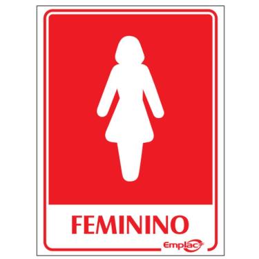 Imagem de Placa - Feminino / Em Ps E.P.I. 20 X 15Cm Emplac Br