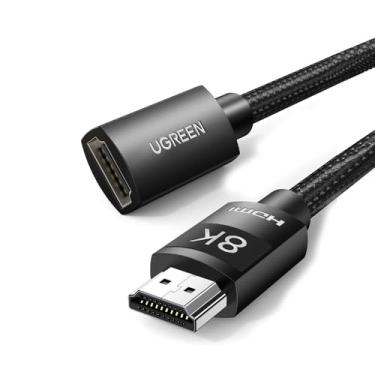 Imagem de MPOWER Cabo Extensor Vídeo Hdmi 2.1 Macho-Fêmea Resolução 8k60hz Preto Suporta Projeção Vídeo 3d Velocidade de Transmissão de 48 Gbps 1 Metro