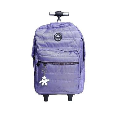Imagem de Mochila Com Rodinha T Lilás Minnie Mouse Escolar Xeryus