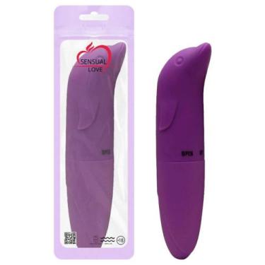 Imagem de Vibrador Golfinho Ponto G Aveludado Sensual Love, Roxo