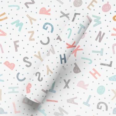 Imagem de Papel de Parede Adesivo Tema Alfabeto Abc Colorido Quarto - BAZAR DOS 