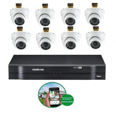 Imagem de Kit 8 Câmeras De Segurança 2 MP Full Hd  1080p Dvr Intelbras mhdx Full