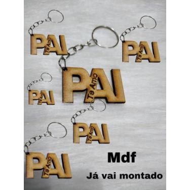 Imagem de 70 UNIDADES Chaveiro MDF COMPLETO PRONTO PARA USO Perfeito acabamento 