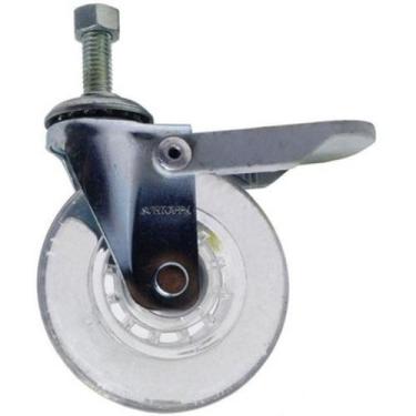 Imagem de Rodizio giratório  para carrinhos e  móveis roda gel com freio glae 31