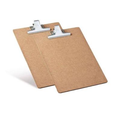 Imagem de Kit 2 Pranchetas A4 De Madeira Mdf Com Prendedor De Metal - MAXCRIL