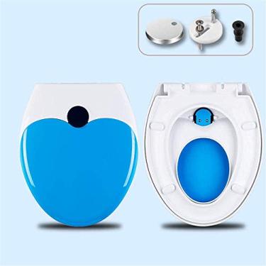 Imagem de Assento sanitário para pais e filhos Conjunto de assento sanitário infantil adulto 2 em 36 Assento sanitário com fechamento suave e tampa de vaso sanitário ideal em formato quadrado de liberação