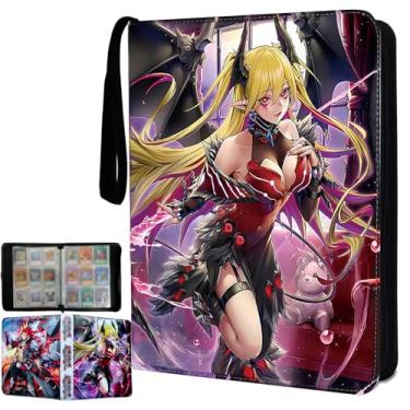 Imagem de sabermaster Fichário para cartões colecionáveis de 900 cartões, porta-álbuns, com 40 mangas removíveis, presentes para meninos e meninas