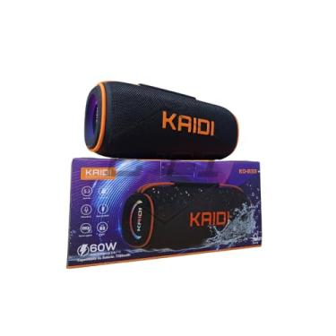 Imagem de Caixa de Som Kaidi KD-833 Bluetooth 55W Portátil, À Prova d’Água, TWS, Entrada Aux, TF Card e Microfone – Som Potente e Design Compacto para Uso Interno e Externo