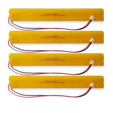 Imagem de GLEPOWEER Bateria de iluminação BBAT0043A Ni-Cd 1200mAh 9,6V 900mAh rgency compatível com ELBB003 ELB-B003 ELB-B004 ELBB004 OSI OSA228 DANTONA CUSTOM-306-U BBAT0044A BAA-96 (pacote com 4)