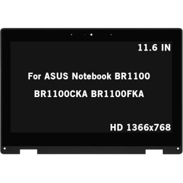 Imagem de HOYRTDE Substituição de tela nova de 11,6 polegadas para ASUS Notebook BR1100 BR1100CKA BR1100FKA HD 1366x768 Display LCD Touch Screen Digitalizador com Bisel