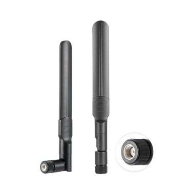 Imagem de POBADY 2PCS Dual Band WiFi Antena 2.4GHz 5GHz 5.8GHz Antena RP-SMA Macho 3dBi 15cm/6in para Roteador Sem Fio Placa de Rede Sem Fio Adaptador USB