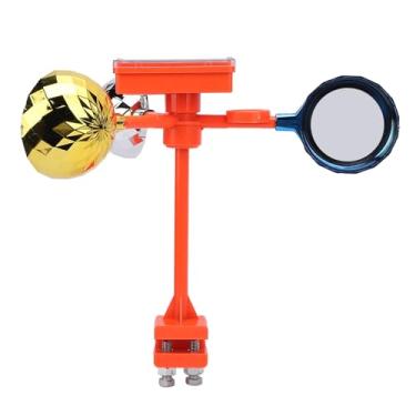 Imagem de Prismas Reflexivos 360 ° Voz Solar Pássaro Susto Rotação do Espelho Dissuasor Reflexivo Dissuasor de Pássaros ABS Repelente de Pássaros para Linhas de