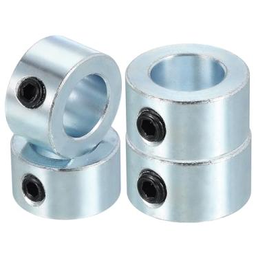 Imagem de PATIKIL Furo 1/5.1 cm colar de eixo 7/20.3 cm OD 1/5.1 cm espessura, pacote com 4 colar de roda de trem de pouso banhado a zinco de aço carbono com parafuso de ajuste M6 para indústria de