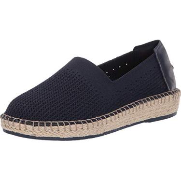 Imagem de Cole Haan Mocassim feminino Cloudfeel Stitchlite alpargata, Malha azul marinho/couro/juta natural, 7.5