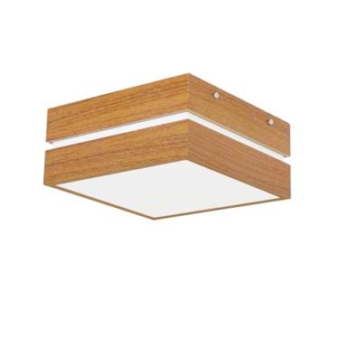 Imagem de FG ILUMINAÇÃO, Plafon Sobrepor Friso em Madeira Louro Freijo 20cm.