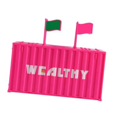 Imagem de simhoa Cofrinho digital para contagem de dinheiro, jarra de moedas leve, máquina contadora para crianças, Dólar Vermelho Rosa