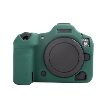 Imagem de MUZIRI KINOKOO Capa de silicone compatível com câmera digital Canon EOS R5 Mark II, borracha macia EOS R5 Mark II/EOS R5 II, capa protetora com design antiderrapante, Verde, Moderno