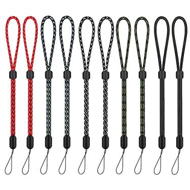 Imagem de Cordão de pulso de mão, Hukado pacote com 10, alças ajustáveis de nylon de 24 cm, chaveiro para suporte de capa de celular, AirPods Pro 2 2022, câmera, chave, GoPro, unidade USB, luva de esqui, várias