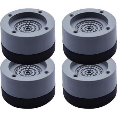Imagem de Kit 8  Pé Anti vibração máquina de lavar fogão geladeira secadora mult