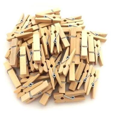 Imagem de Mini Pregador Prendedor de Madeira Fotos 100 Unidades - spm