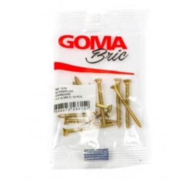Imagem de Kit Parafuso Chipboard Goma 4 x 45 mm com 10 Peças