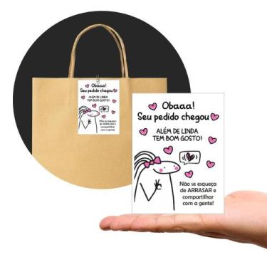 Imagem de Tag Cartão de Agradecimento  Pacote com 100 Peças  Tam. 7,5 x 10,5 cm 