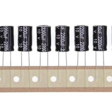 Imagem de 50PCS 10V 2200UF Capacitor eletrolítico de alumínio plug-in 10x17 10 * 17mm 10 Volt 2200 UF