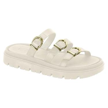 Imagem de Sandália Papete Moleca Fivela Ajustável Feminina 5504.104 (Branco Off, BR, Adulto, Numérico, 38)