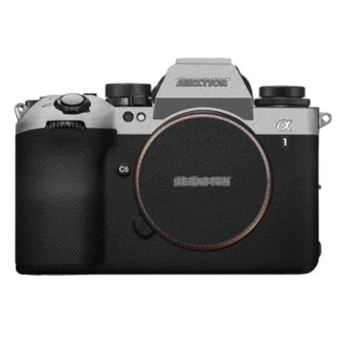 Imagem de A1 II Adesivo de capa de câmera antiarranhões para Sony A1 Mark II Película protetora de câmera decalques Alpha 1 II ILCE-1M2 (prata + preto fosco)