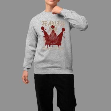 Imagem de Moletom Gola Careca Basico Masculino Casual Inverno Blusa De Frio Ferd