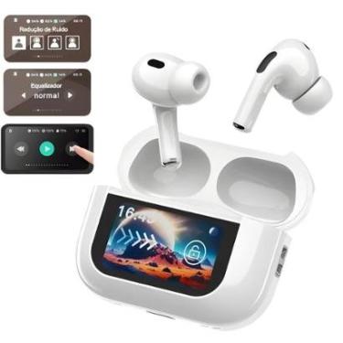 Imagem de Fone de Ouvido Microwear Bluetooth Tws Case Tela Touch Cancelamento Ruido-Unissex