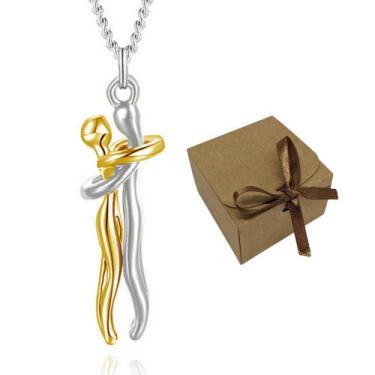 Imagem de Colar Abraço Casal Alma Gêmea Yin Yang Presente Namorada - Things Nerd