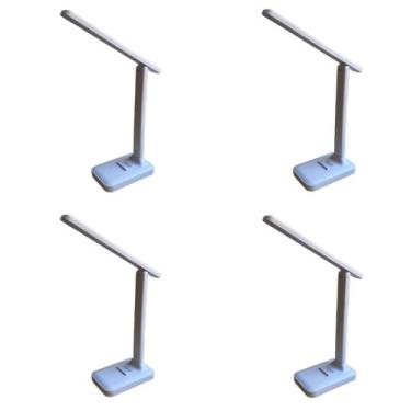 Imagem de 4 Abajur Luminária De Mesa Articulável 12 Leds Recarregável - Idea