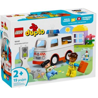 Imagem de Blocos de Montar Lego Duplo Ambulância e Motorista 10447