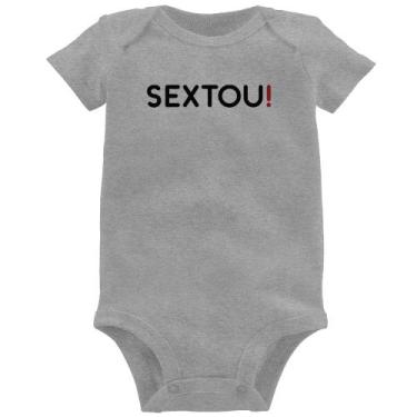 Imagem de Body Bebê Sextou! - Foca na Moda, Cinza, P