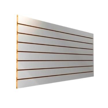 Imagem de Painel Canaletado Expositor Parede Inteligente Mdf Para Loja 1,20x0,61m + 25 Ganchos 15cm(Branco)