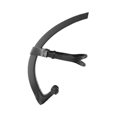 Imagem de Deevoka Tubo de respiração de natação frontal, mergulho com mergulho, treinar semi -seco de treinamento prático Ajustar a cabeça da cabeça de snorkel, Preto