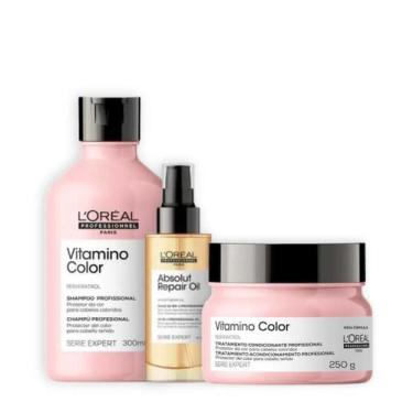 Imagem de Kit Vitamino Color Sh 300ml + Masc 250ml + Óleo 90ml - Loreal Profissi
