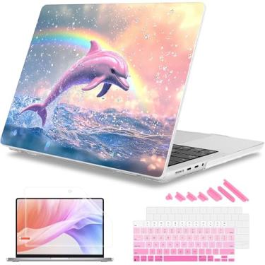 Imagem de Mektron Capa para MacBook Pro 2024 de 16 polegadas M4 A3403 A3186 serve para M3 A2991 M2 A2780 M1 A2485 (2021/2033) Pro/Max Chips com Touch ID, capa de plástico rígido para laptop, capa de teclado,